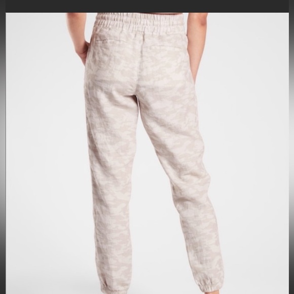ATHLETA Neutral Camo Cabo Linen Joggers - sz 18 - Picture 4 of 14
